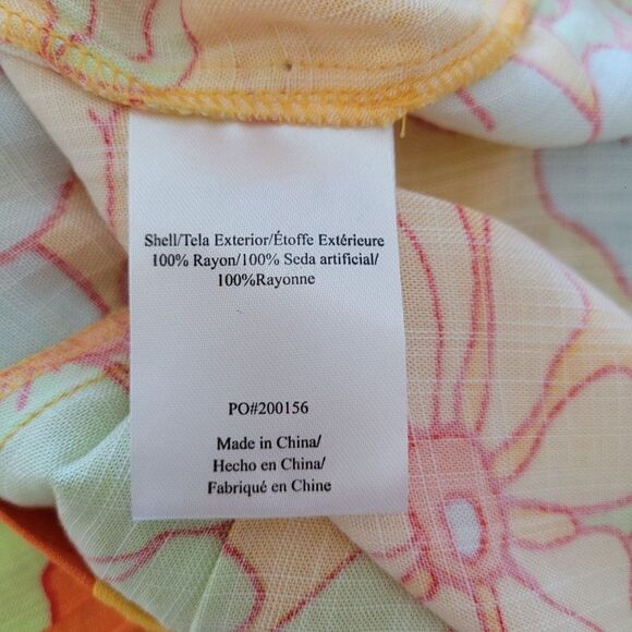 ModCloth Paradise Worthy Tie Shoulder Dress Retro 70's Hippy Flower Yellow Sz L - Picture 13 of 13